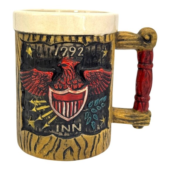 Vintage Napcoware 1792 Inn Coffee Mug With Eagle Emblem‎ Napco Pottery C6728 - Picture 1 of 10